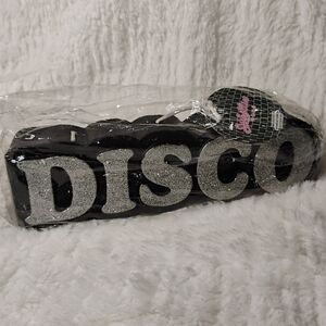 Disco 🪩 Sparkling Silver & Black Unscented Multi Wick Candle- New, Small Flaw